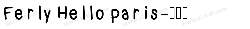 Ferly Hello paris字体转换